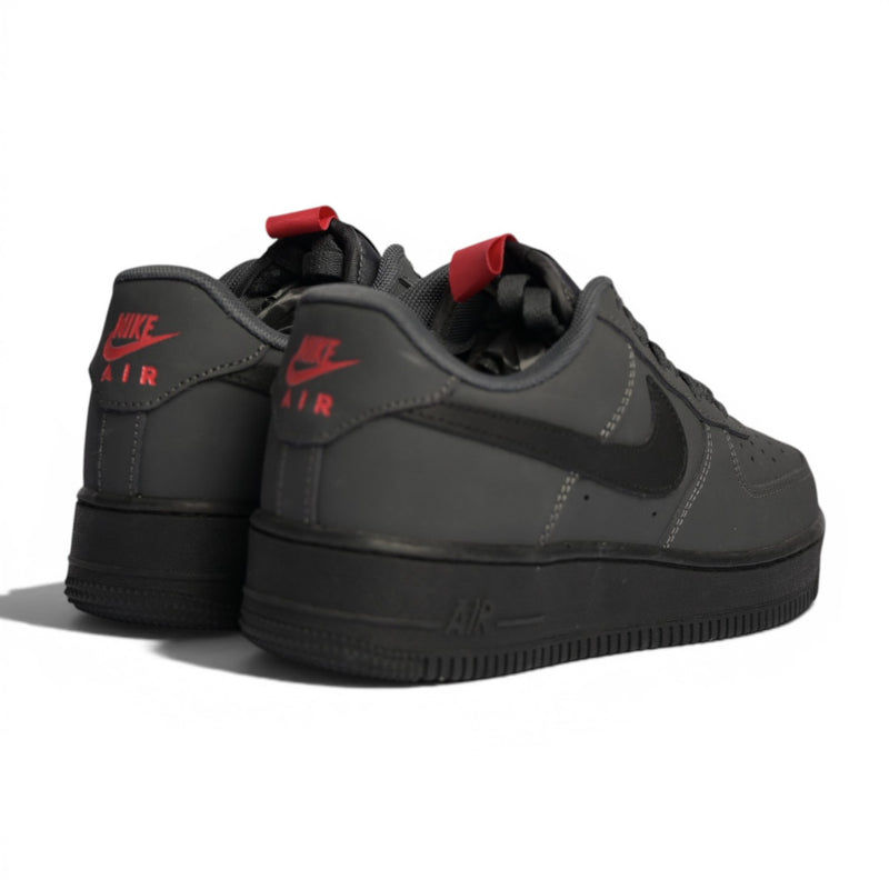 Nike Air Force 1 Low Dark Grey Black Red
