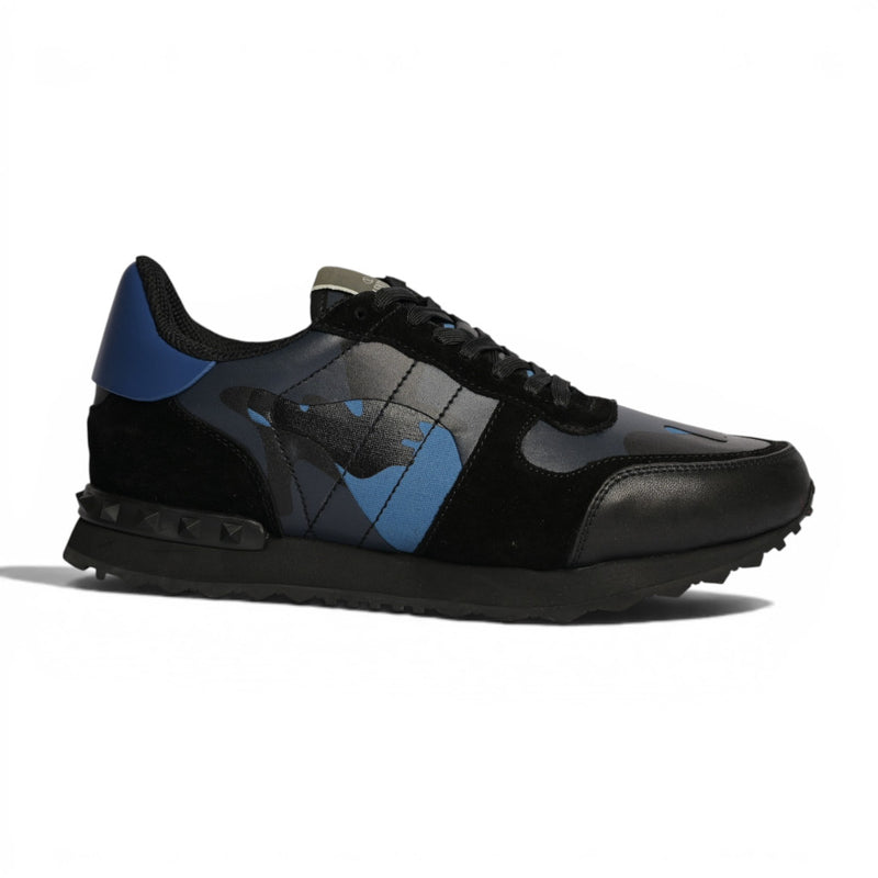 Valentino Camouflage Blue & Black Sneakers