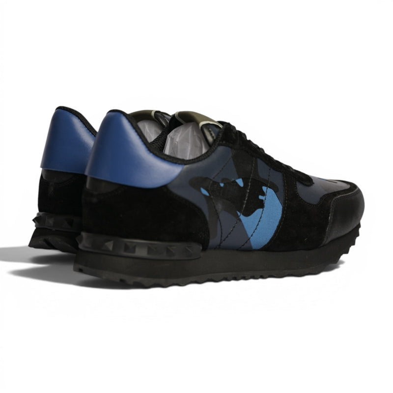 Valentino Camouflage Blue & Black Sneakers